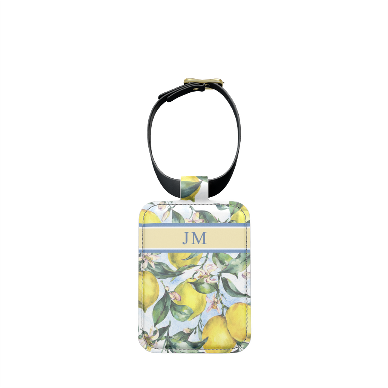 Lily & Bean When Life Gives Lemons Personalised Double Sided Luggage Tag