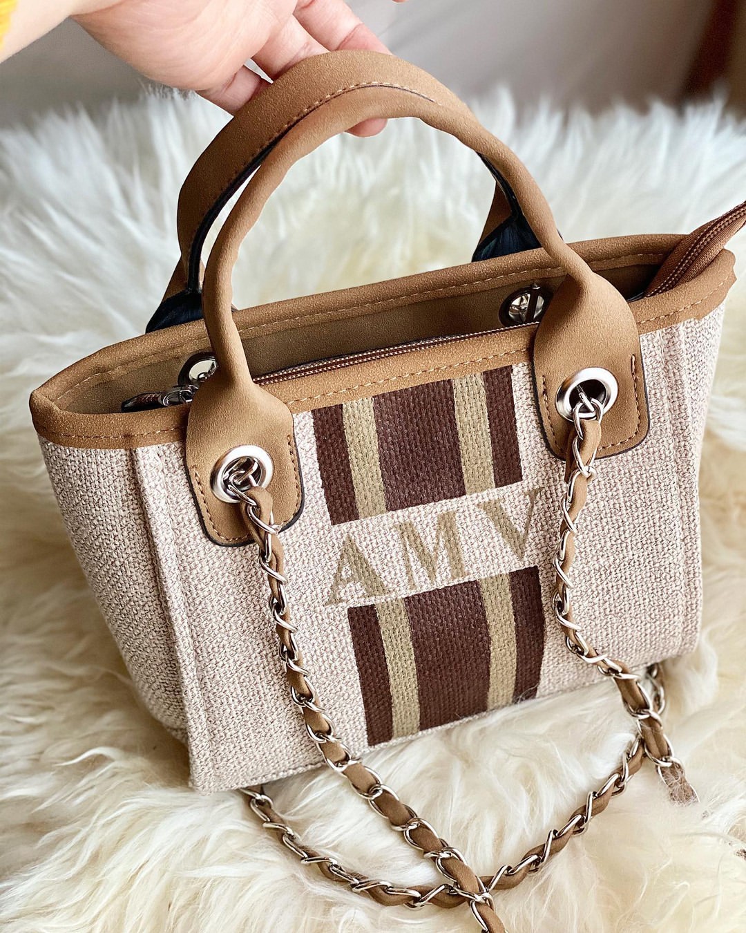The Lily Canvas Tote - Soft Fawn - Mini