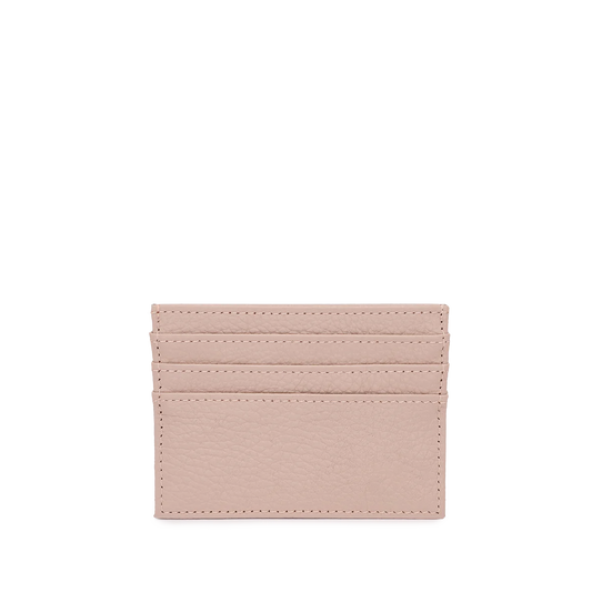 Pink Nude Leather Card Holder