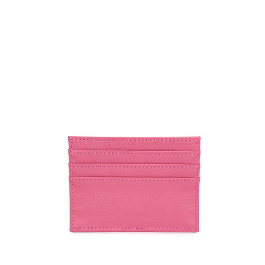Rose Pink Leather Card Holder