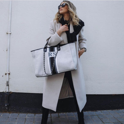 The Lily Canvas Tote - Washed Grey - Jumbo
