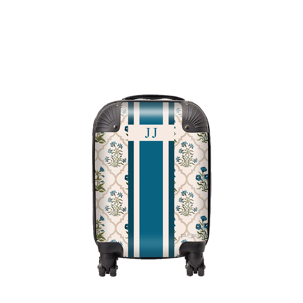 Hardshell Luggage - Blue Floral