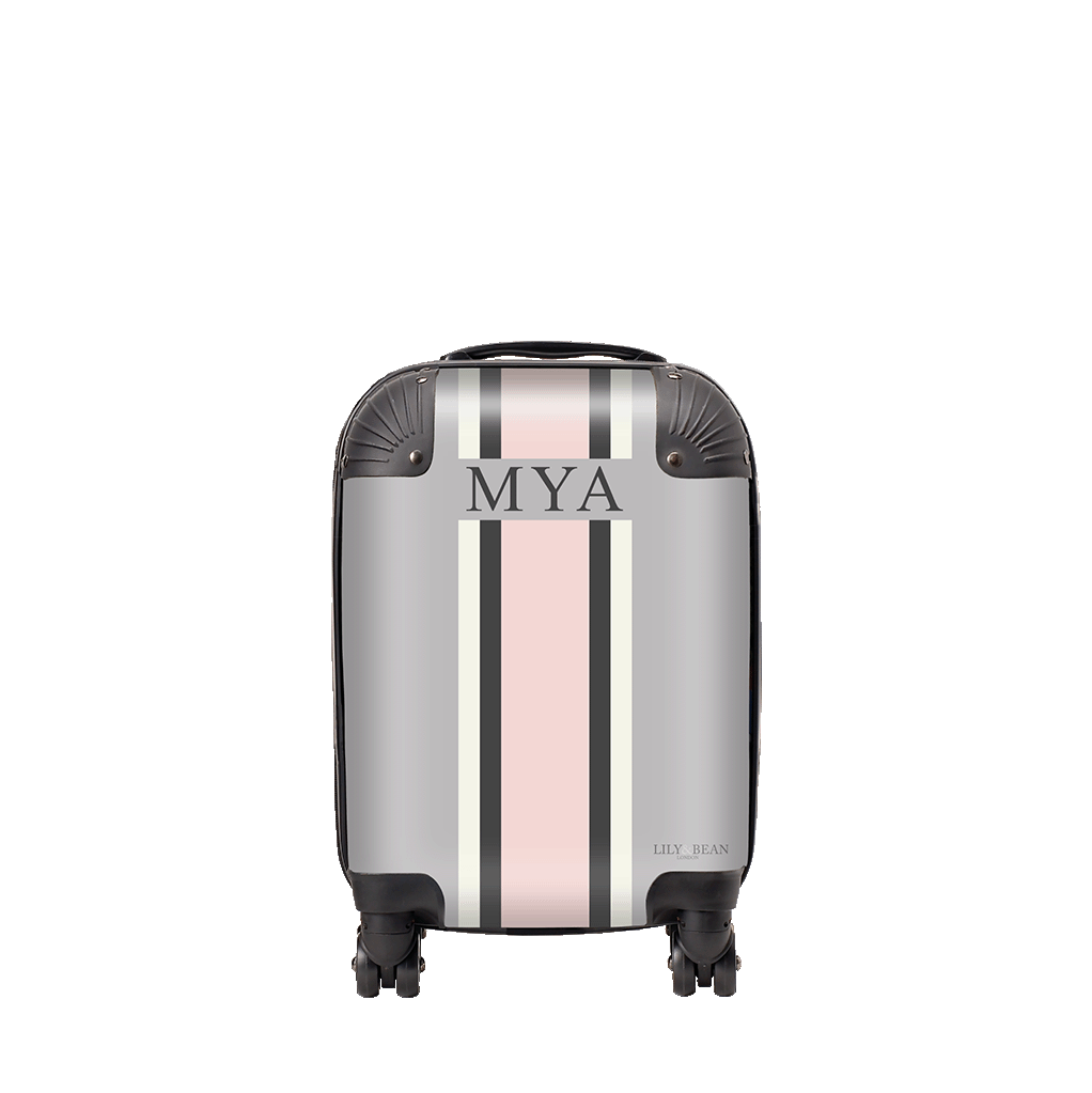 Hardshell Luggage - French Grey & Pink