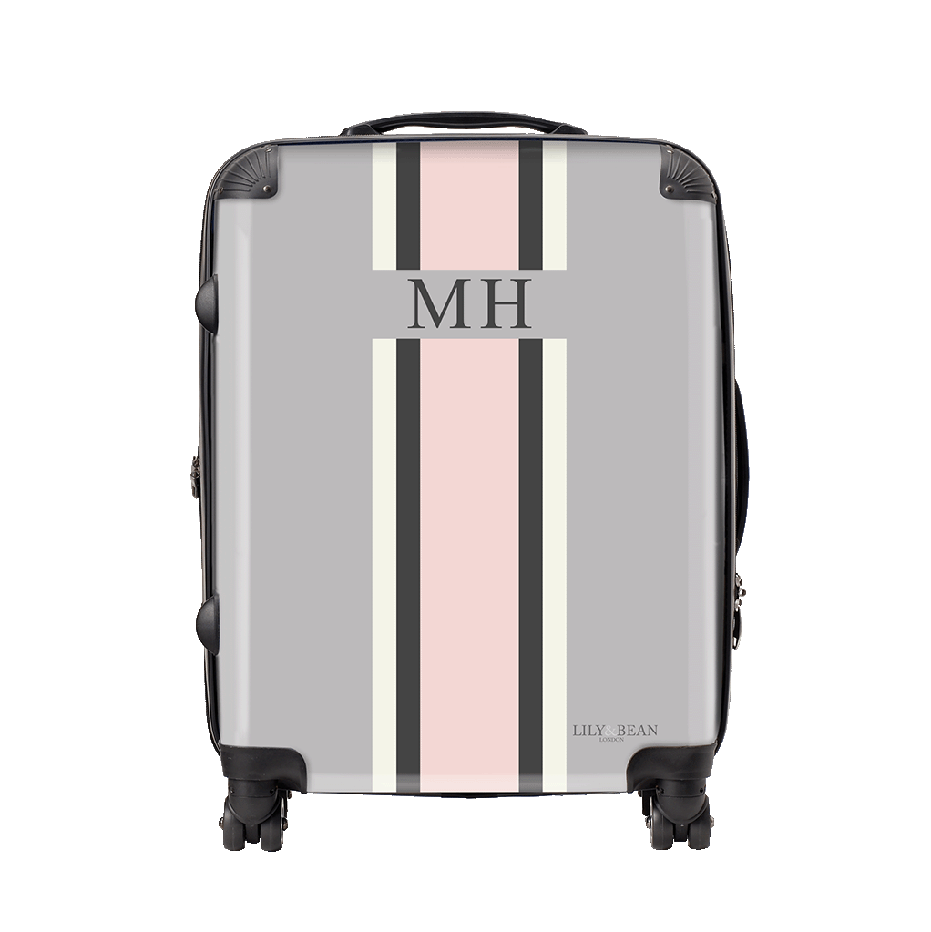 Hardshell Luggage - French Grey & Pink