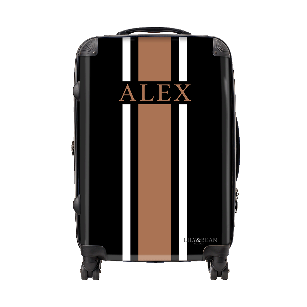 Hardshell Luggage - Black & Tan