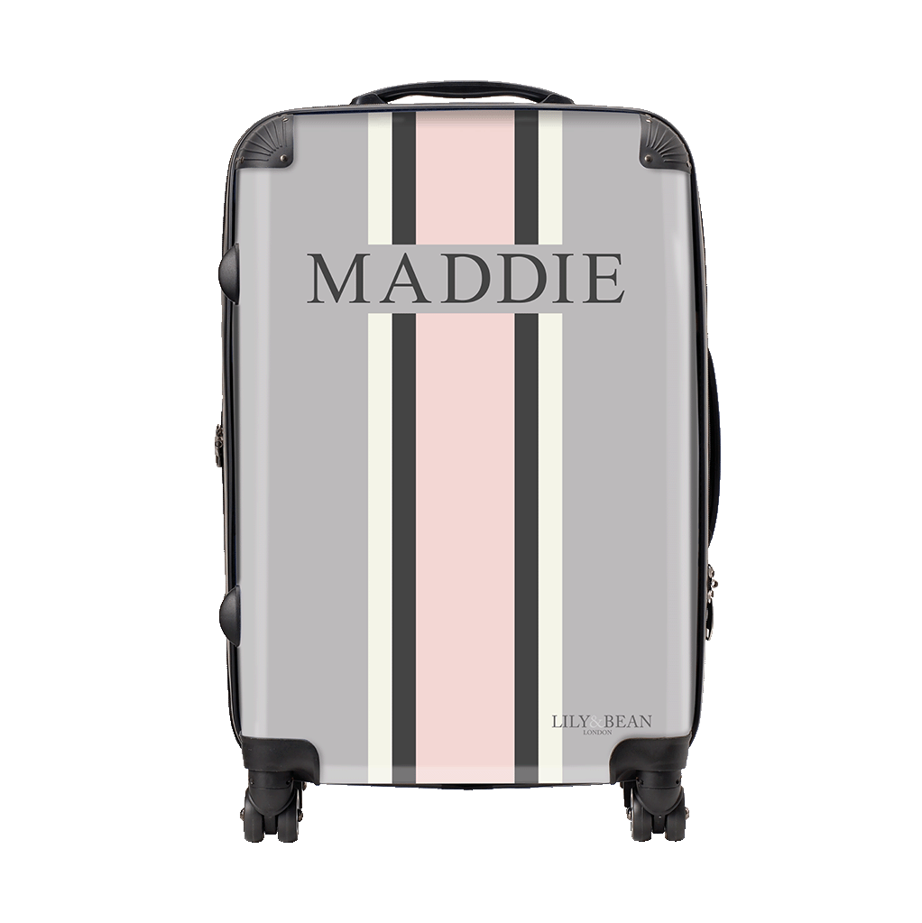 Hardshell Luggage - French Grey & Pink
