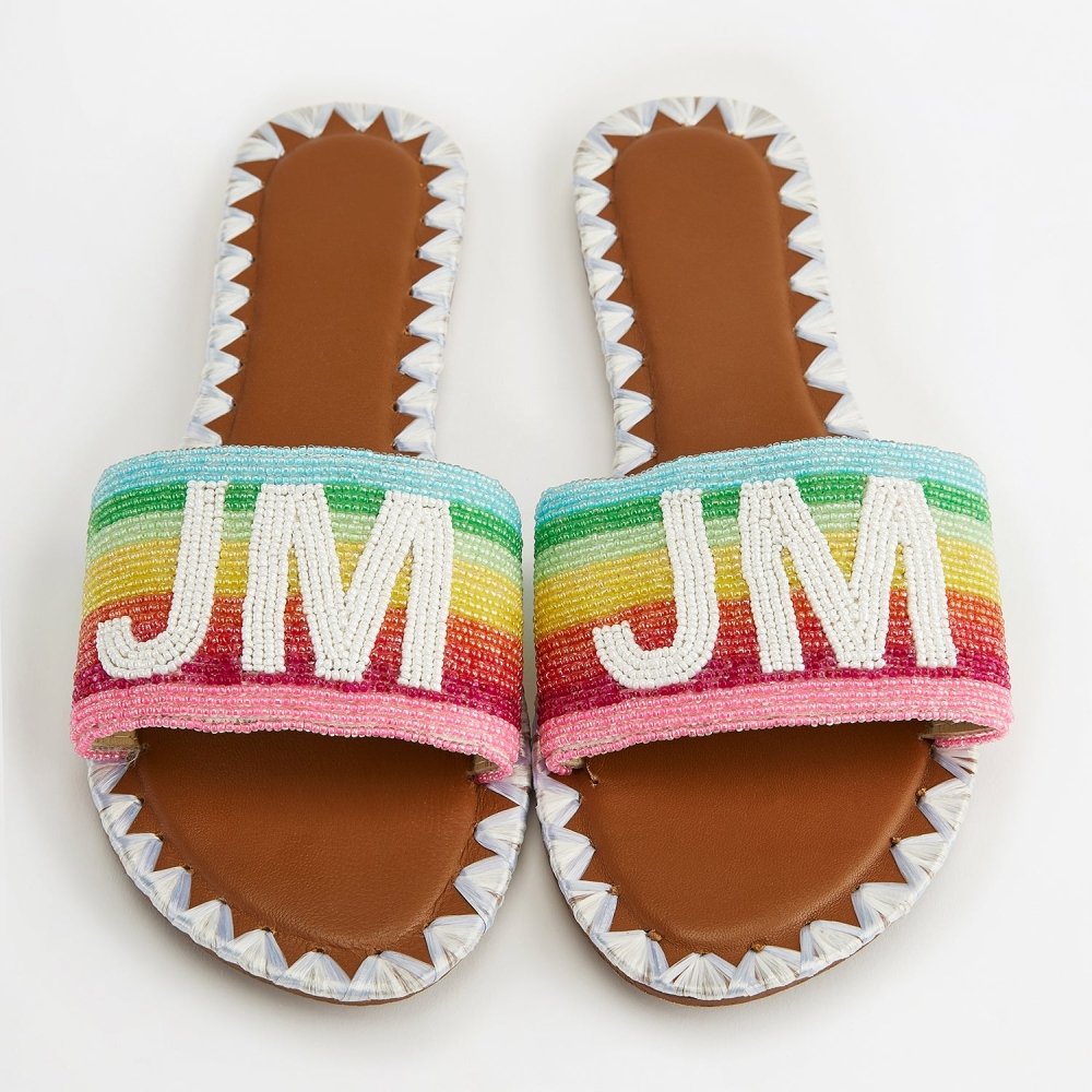 Beaded Sandals - Rainbow Personalisefd_