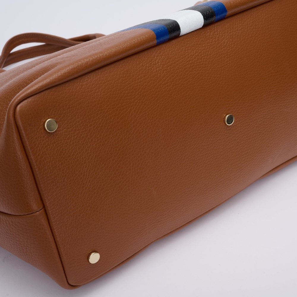 Egerton Italian Leather Bag - Tan