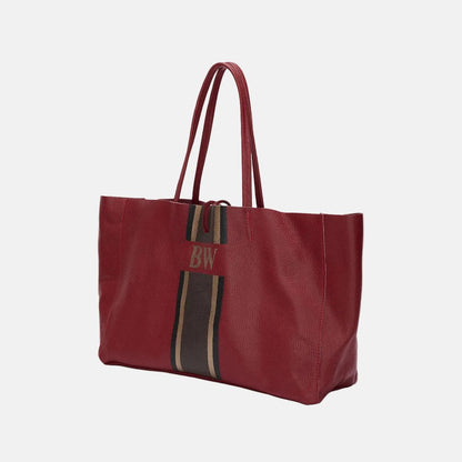 Egerton Italian Leather Shopper - Burgandy