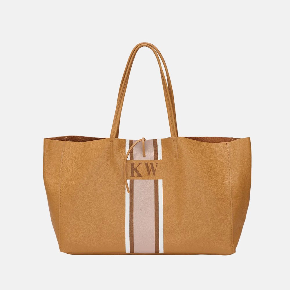 Egerton Italian Leather Shopper - Camel