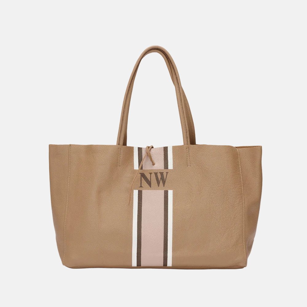 Egerton Italian Leather Shopper - Nude