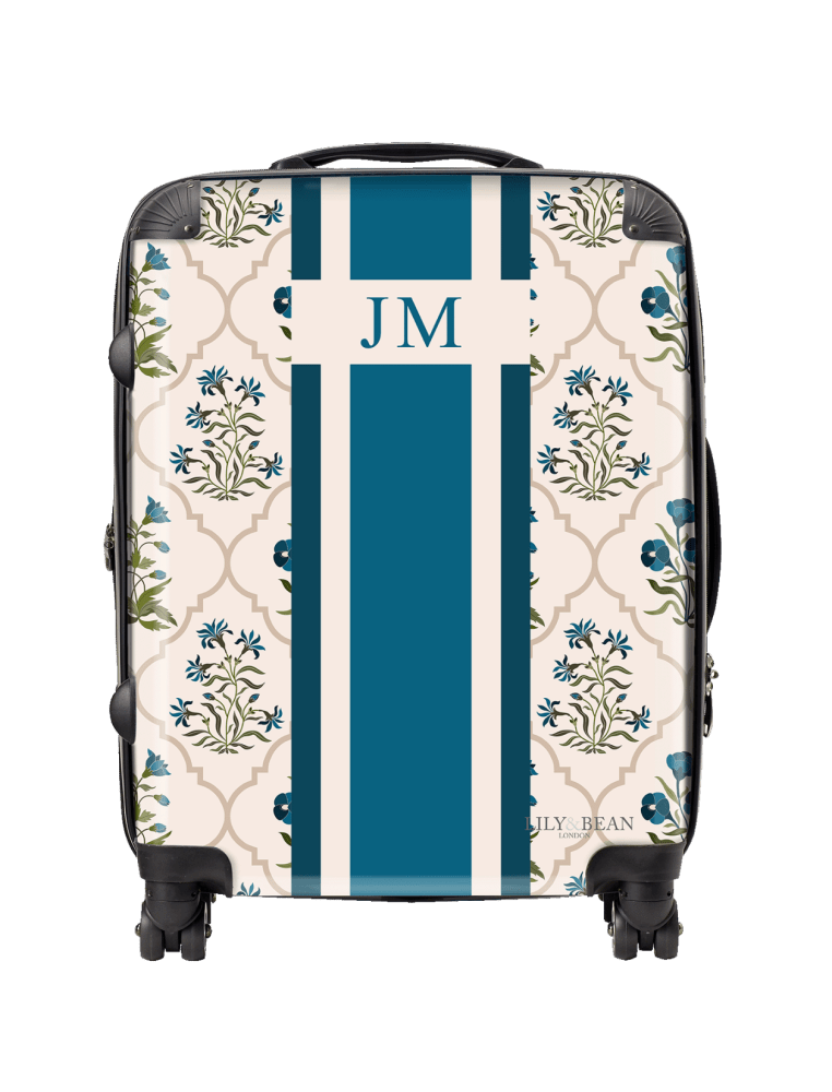 Hardshell Luggage Personalised - Blue Floral_