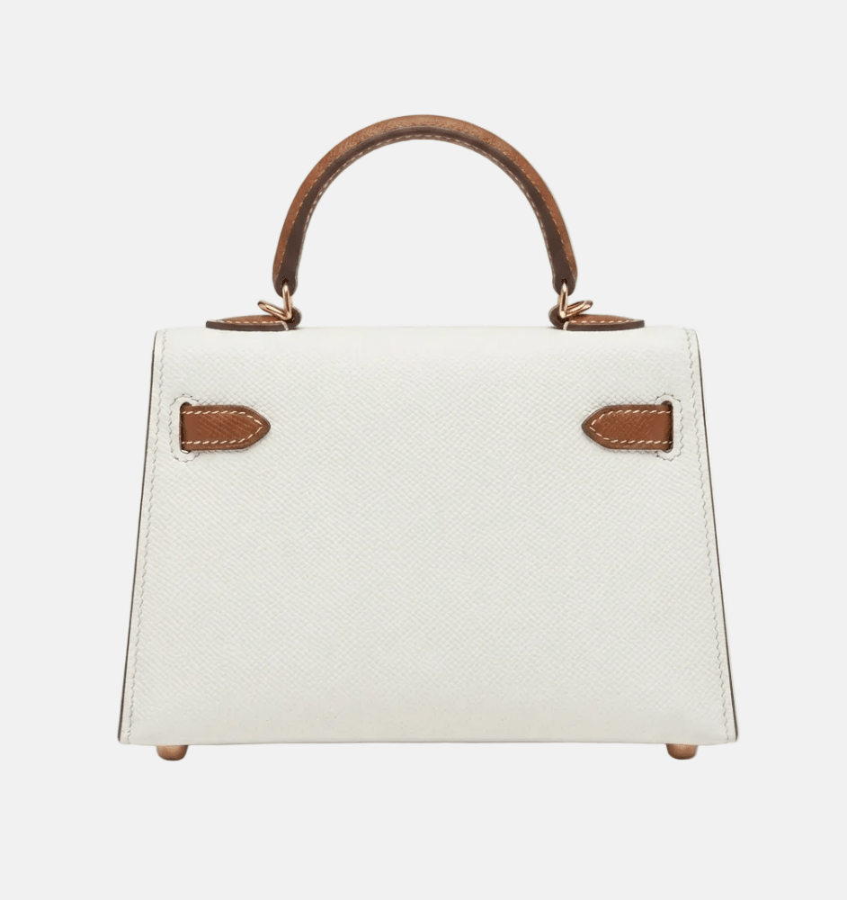 Hettie Bag Leather Clutch - Cream & Tan_