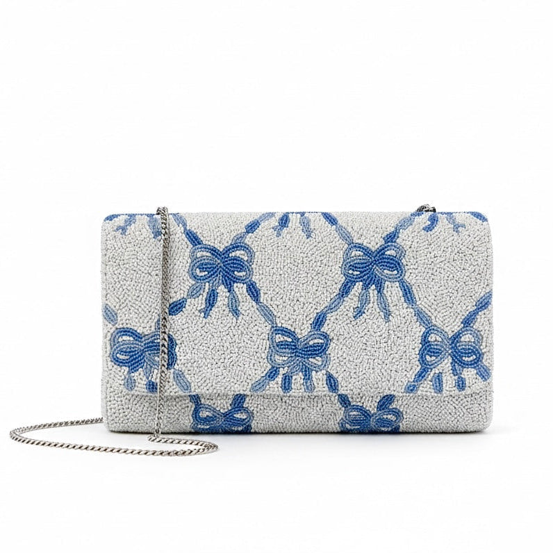 The Beaded Bow Clutch with Note