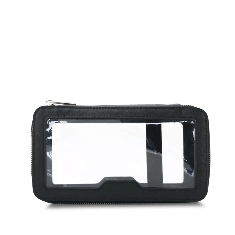 Makeup Bag Rectangular L&B Transparent Rectangular Makeup Bag - Black