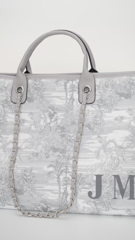 Lily and Bean Weekend Grey Tropical Initials Only