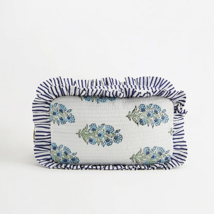 Quilted Ruffle Pouch - TRAVEL