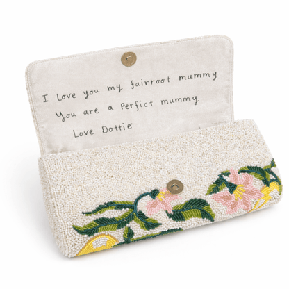 The Citron Beaded Clutch - No Initials