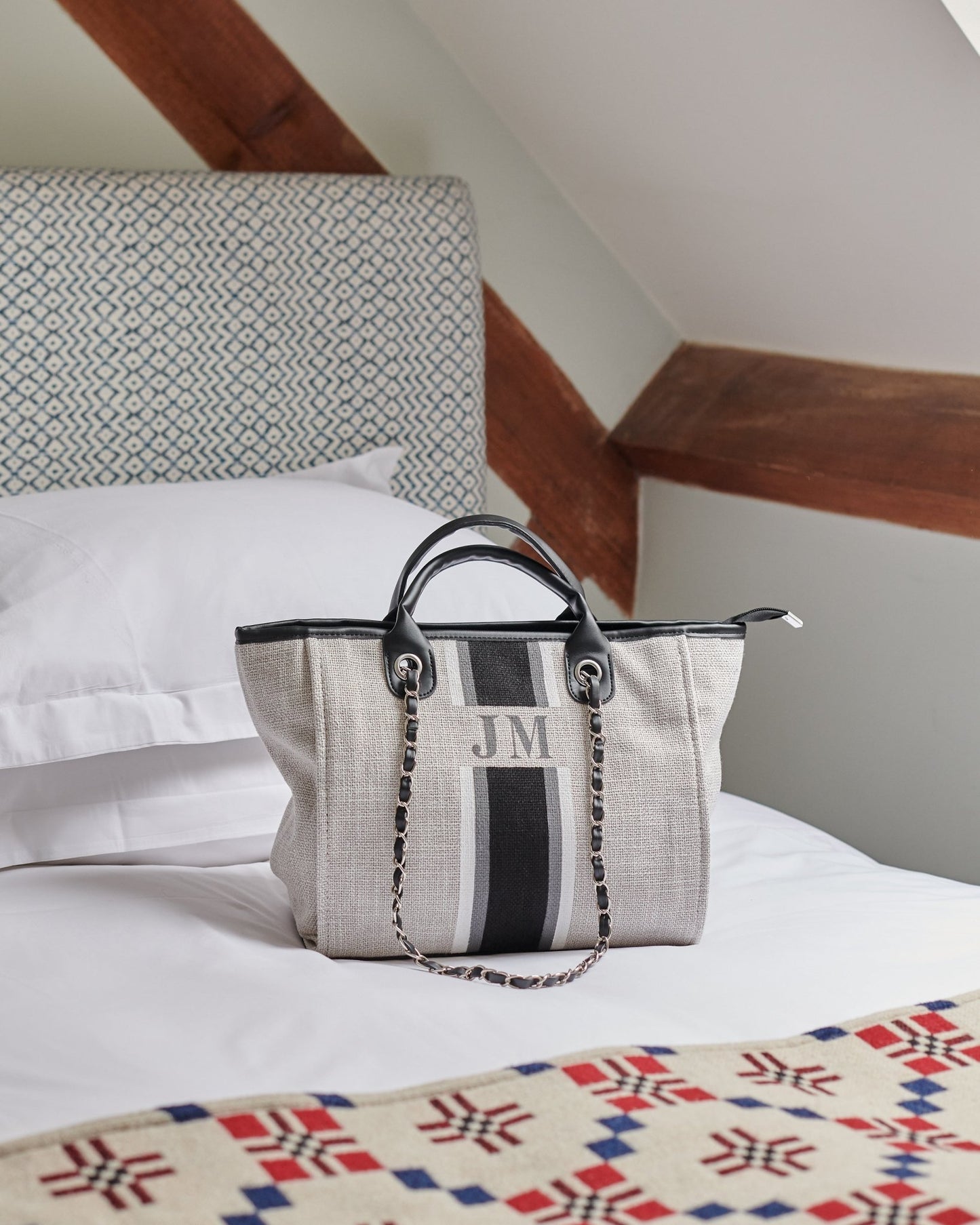 The Lily Canvas Tote - Washed Grey - Medium