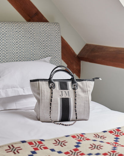 The Lily Canvas Tote - Washed Grey - Medium