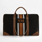 The Lily Canvas 'Take Me Away' Tote - Black & Tan