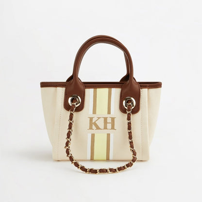 The Lily Canvas Tote - Cream - Mini
