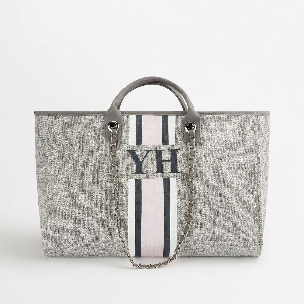 The Lily Canvas Tote - French Grey - Jumbo