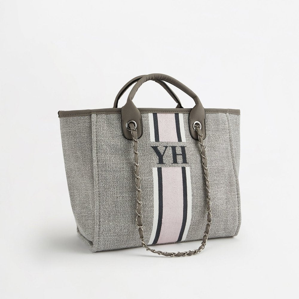 The Lily Canvas Tote - French Grey - Medium