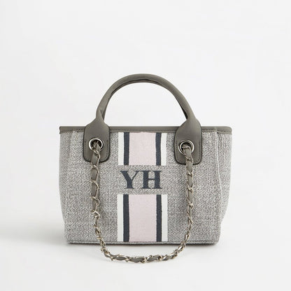 The Lily Canvas Tote - French Grey - Mini