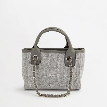 The Lily Canvas Tote - French Grey - Mini