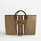 The Lily Canvas Tote - Mocha - Jumbo