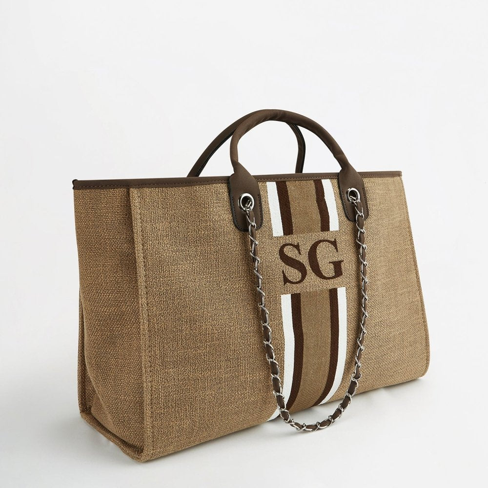 The Lily Canvas Tote - Mocha - Jumbo