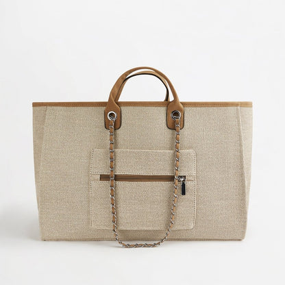 The Lily Canvas Tote - Soft Fawn - Jumbo