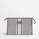 The Lily Canvas Ultimate Cosmetic Bag - French Grey