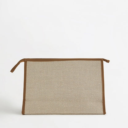 The Lily Canvas Ultimate Cosmetic Bag - Soft Fawn