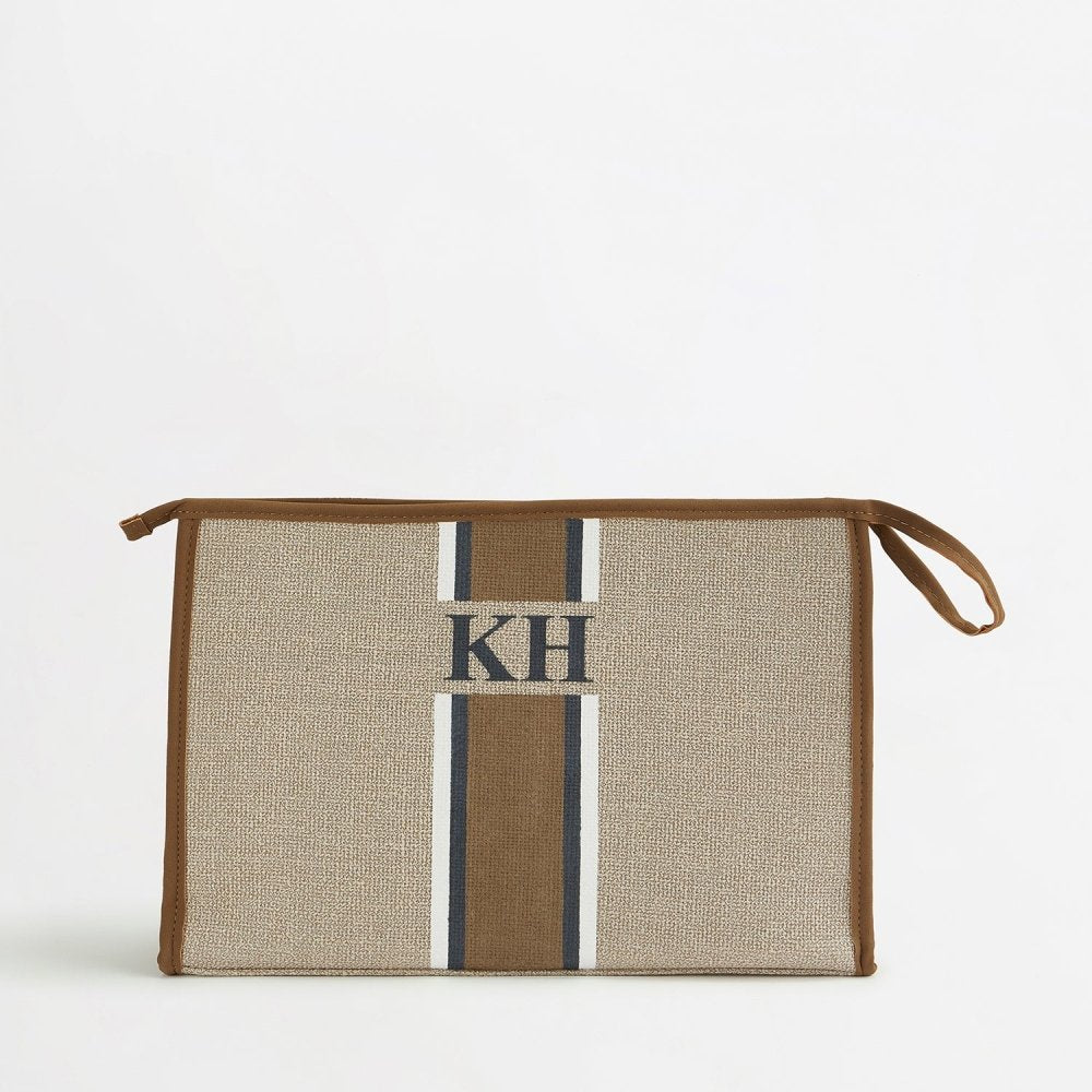 The Lily Canvas Ultimate Cosmetic Bag - Soft Fawn