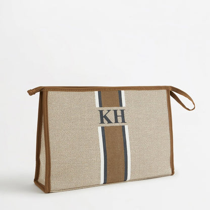 The Lily Canvas Ultimate Cosmetic Bag - Soft Fawn