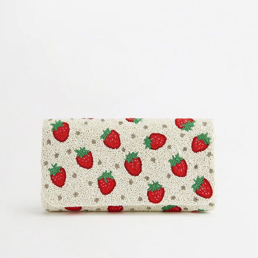 The Strawberries Beaded Clutch