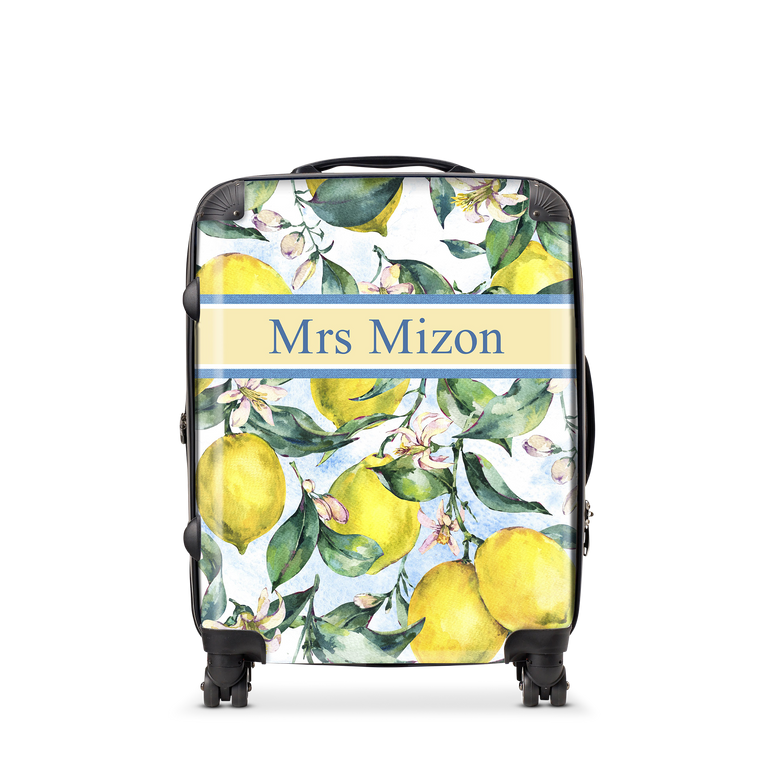 Lily & Bean personalised 'When life gives you Lemons' Luggage