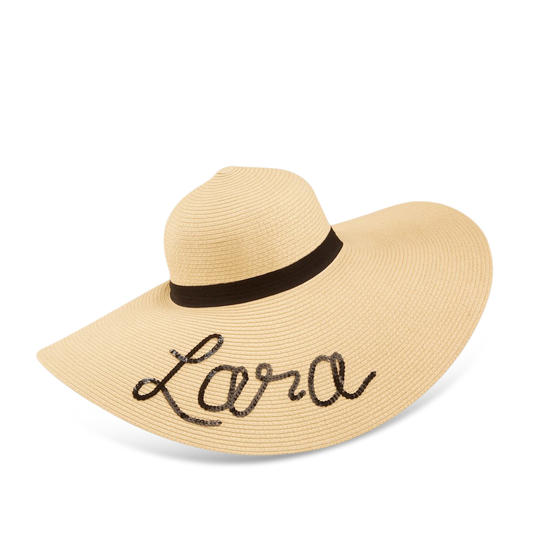 Lily & Bean Floppy any quote hat with silk band.