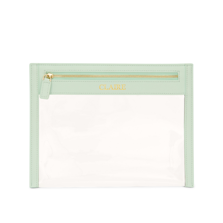 Lily & Bean Clear Travel Pouch Mint Green