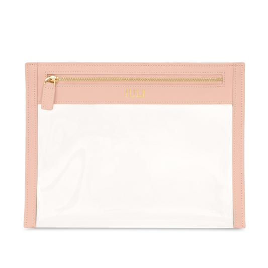 Lily & Bean Clear Travel Pouch Pale Pink