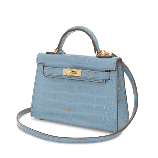 Lily & Bean Hettie The Croc Style Mini Bag -Haze Blue