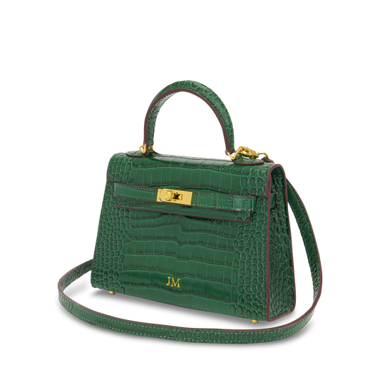 Lily & Bean Hettie The Croc Style Mini Bag -Emerald Green