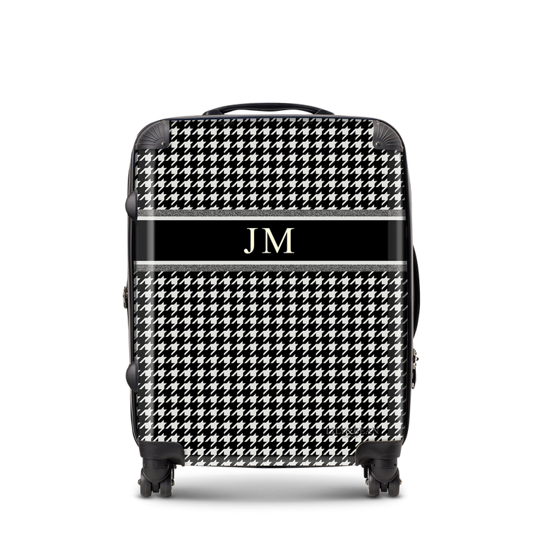 Lily & Bean personalised Luggage Houndstooth
