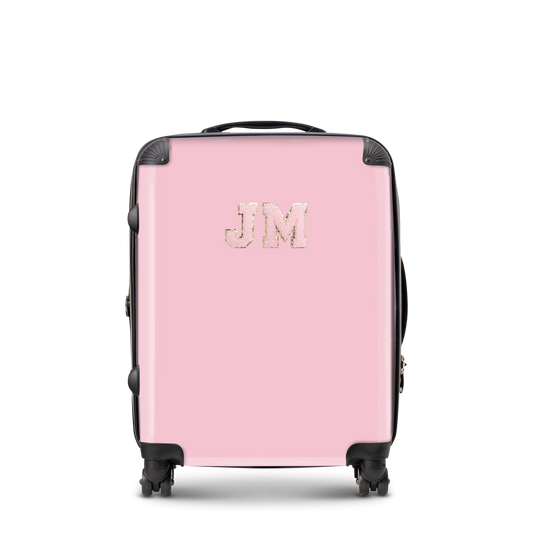 Pastel Pink Luggage & Glitter Letters