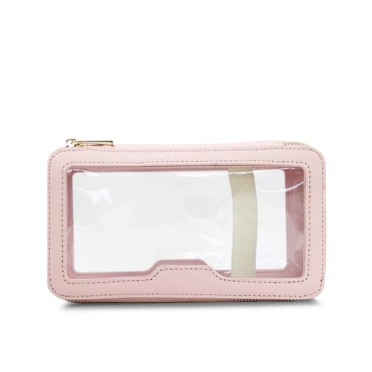 Lily & Bean Transparent Rectangular Makeup Bag Pale Pink