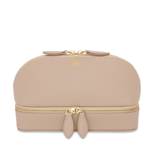 Lily & Bean Leather Travel Shell Style Bag Nude