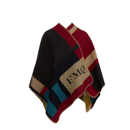 Personalised Poncho Red Patchwork