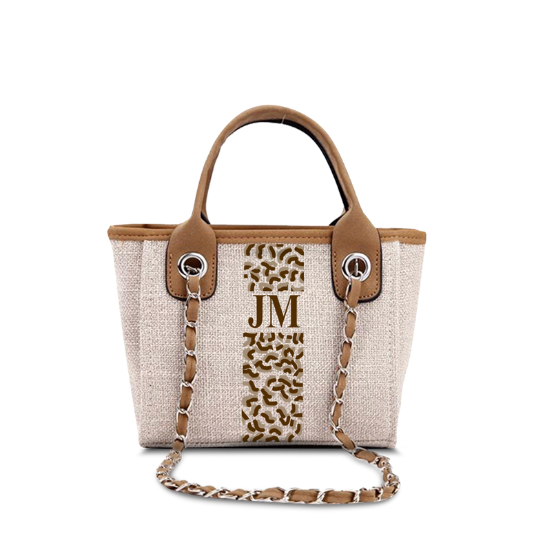 Spring Summer 2020 Limited Edition Canvas Mini Tote with Leopard Pattern
